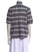 Alix of Bohemia Plaid Print Mock Neck Blouse