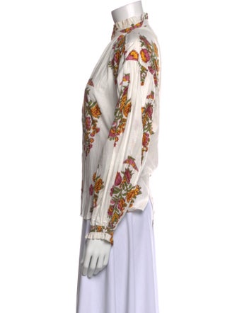 Alix of Bohemia Floral Print Mock Neck Blouse