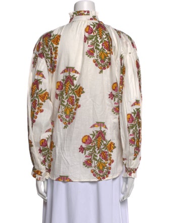 Alix of Bohemia Floral Print Mock Neck Blouse