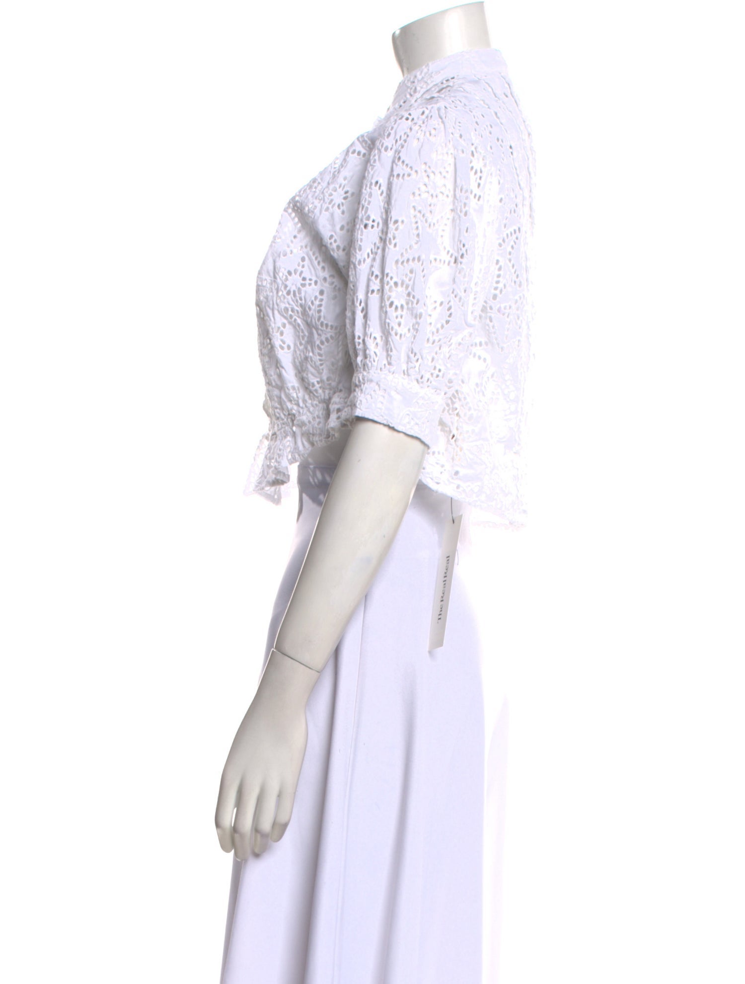 Alix of Bohemia Paisley Print Mock Neck Crop Top