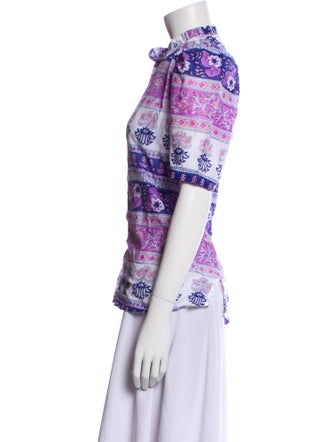 Alix of Bohemia Paisley Print Mock Neck Blouse