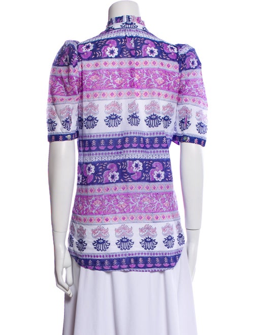 Alix of Bohemia Paisley Print Mock Neck Blouse