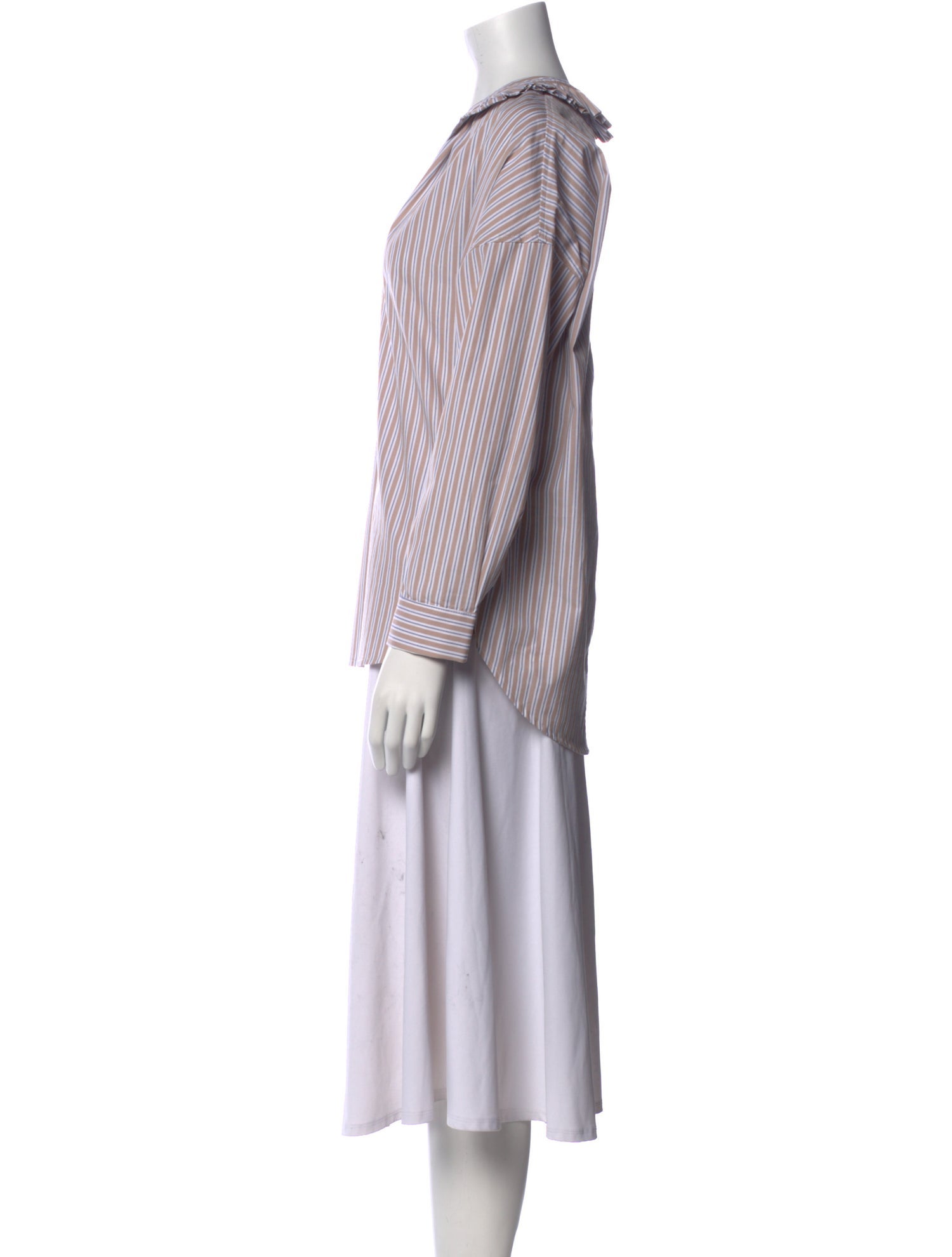 Alix of Bohemia Striped V-Neck Button-Up Top w/ Tags