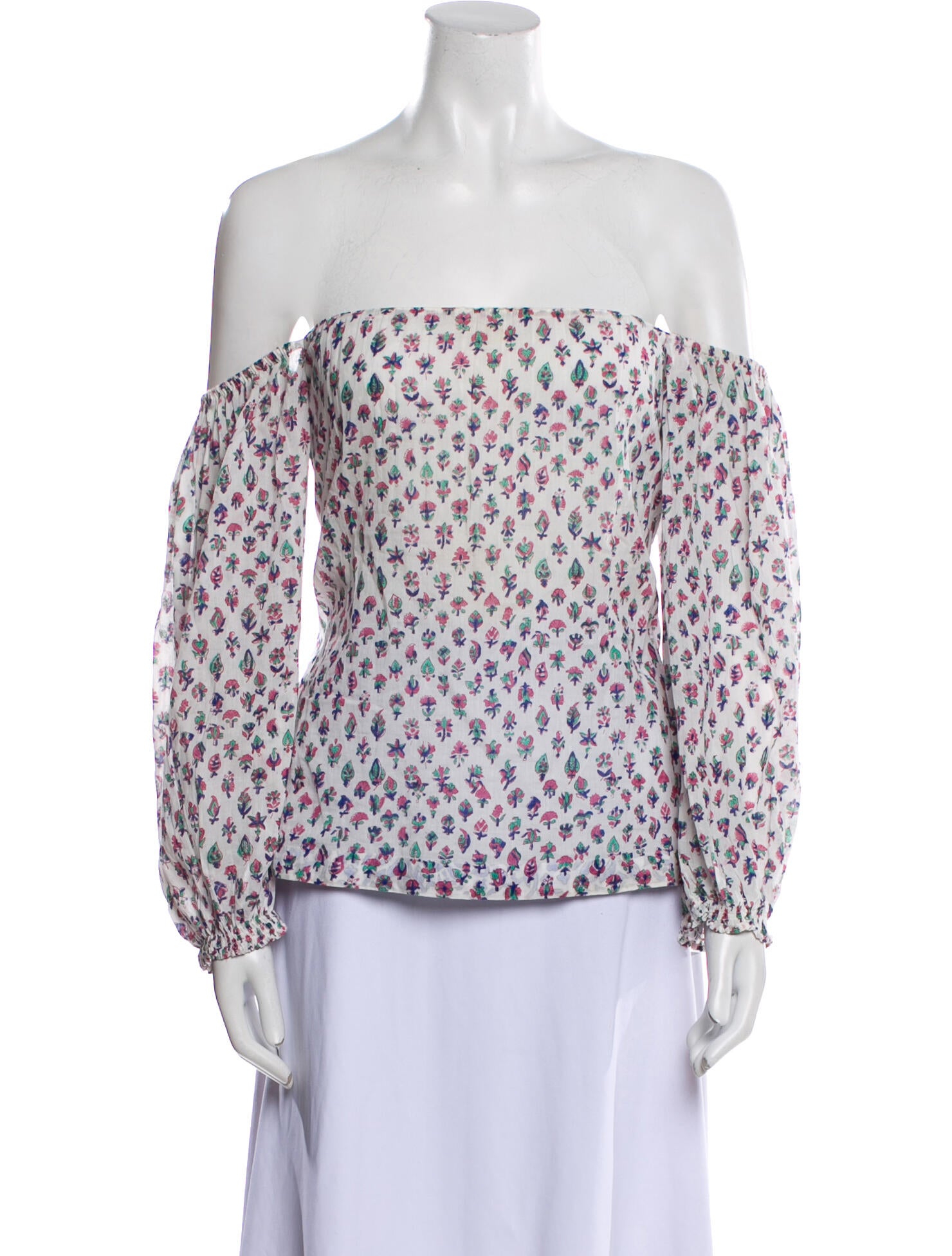 Alix of Bohemia Printed Off-The-Shoulder Blouse