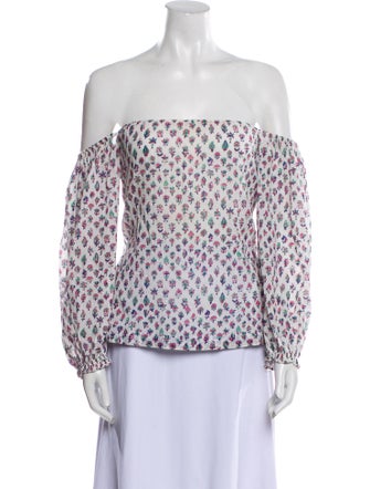 Alix of Bohemia Printed Off-The-Shoulder Blouse