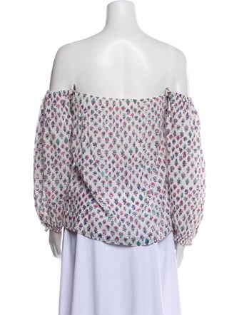 Alix of Bohemia Printed Off-The-Shoulder Blouse