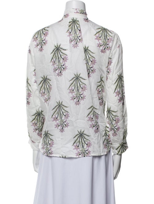 Alix of Bohemia Printed Mock Neck Button-Up Top