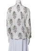 Alix of Bohemia Printed Mock Neck Button-Up Top