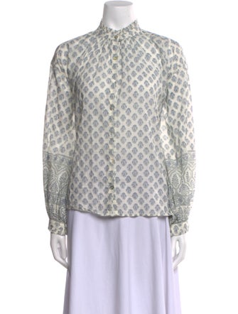 Alix of Bohemia Printed Mock Neck Blouse