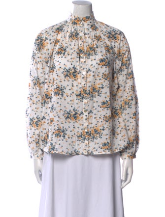 Alix of Bohemia Floral Print Mock Neck Blouse