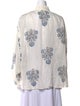 Alix of Bohemia Printed Mock Neck Button-Up Top