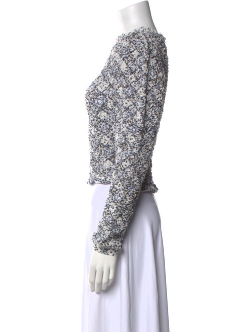Alix of Bohemia Floral Print Mock Neck Crop Top