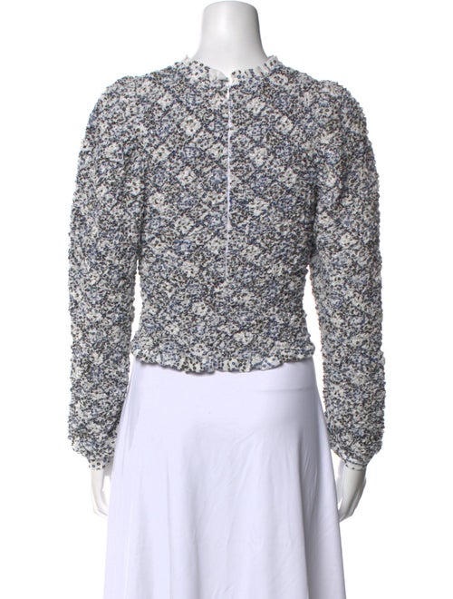 Alix of Bohemia Floral Print Mock Neck Crop Top