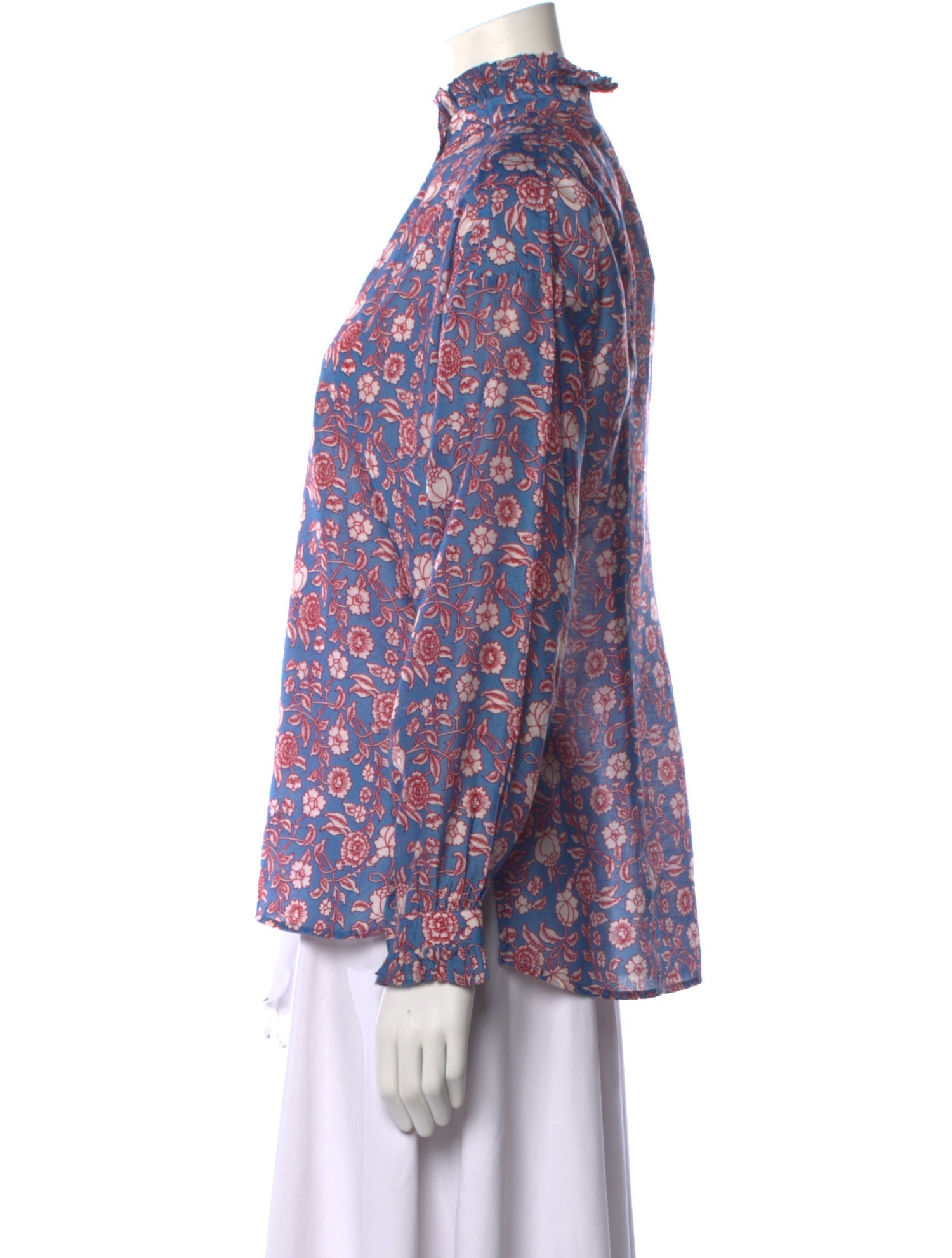 Alix of Bohemia Floral Print Mock Neck Blouse