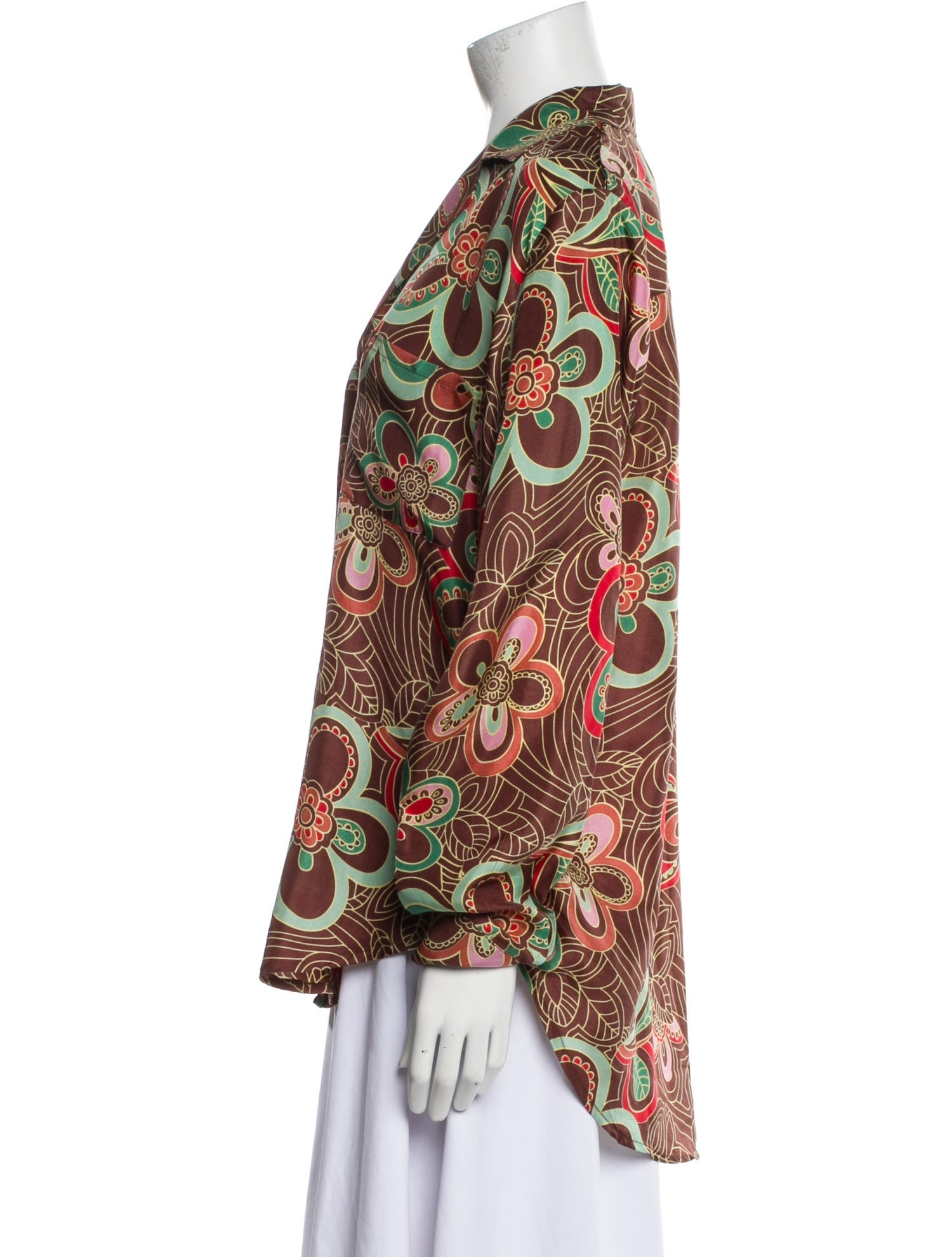Alix of Bohemia Silk Paisley Print Blouse
