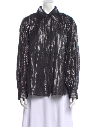 Alix of Bohemia Striped Long Sleeve Button-Up Top