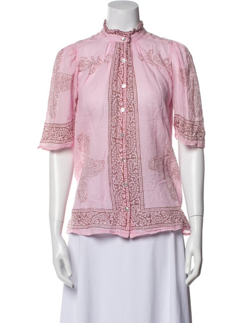 Alix of Bohemia Paisley Print Mock Neck Blouse