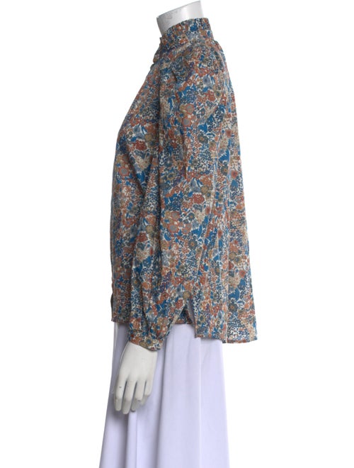 Alix of Bohemia Floral Print Mock Neck Blouse