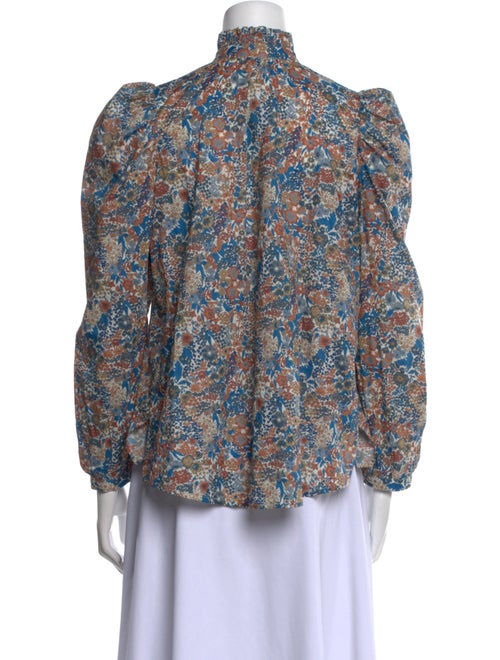 Alix of Bohemia Floral Print Mock Neck Blouse