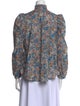 Alix of Bohemia Floral Print Mock Neck Blouse