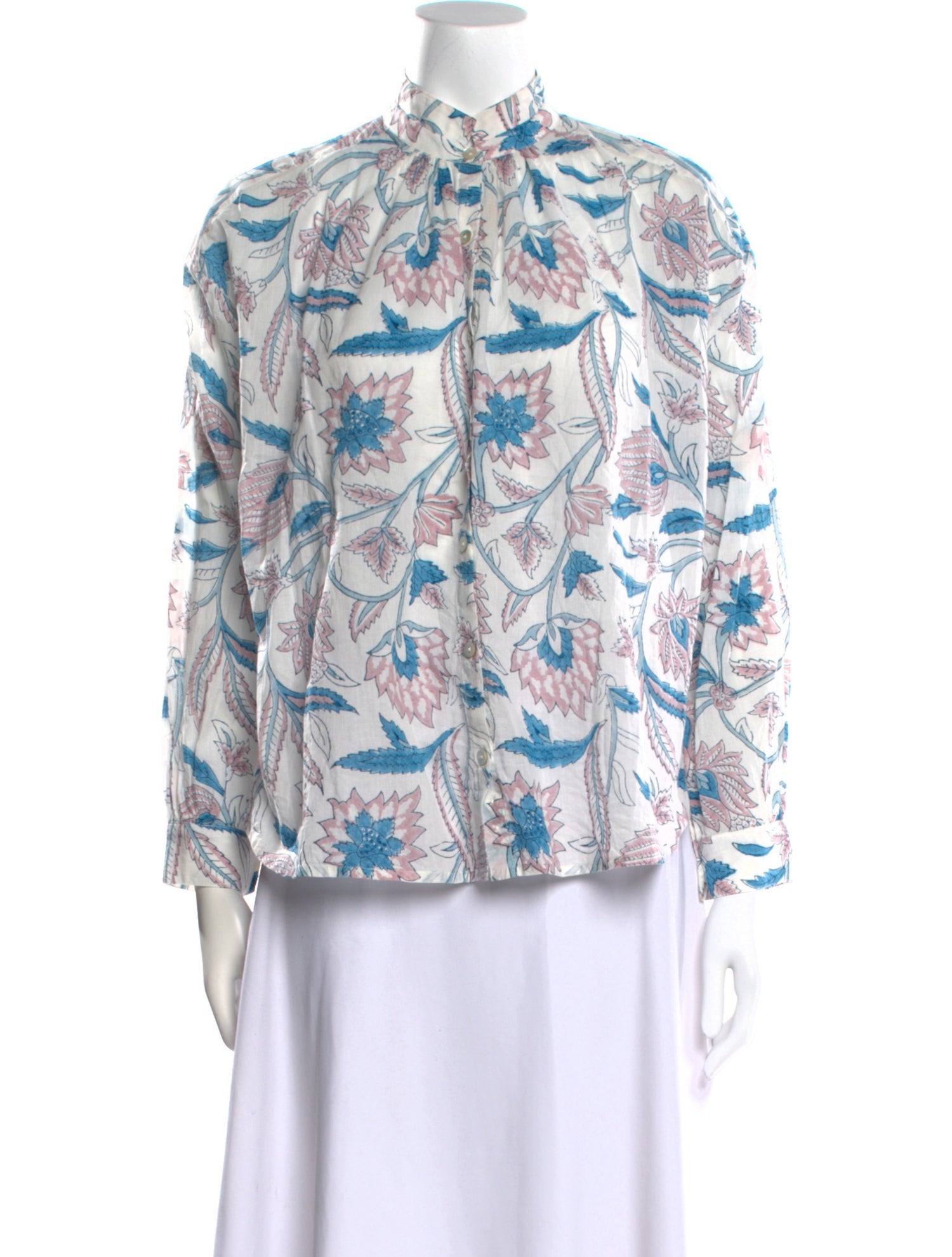 Alix of Bohemia Printed Mock Neck Blouse