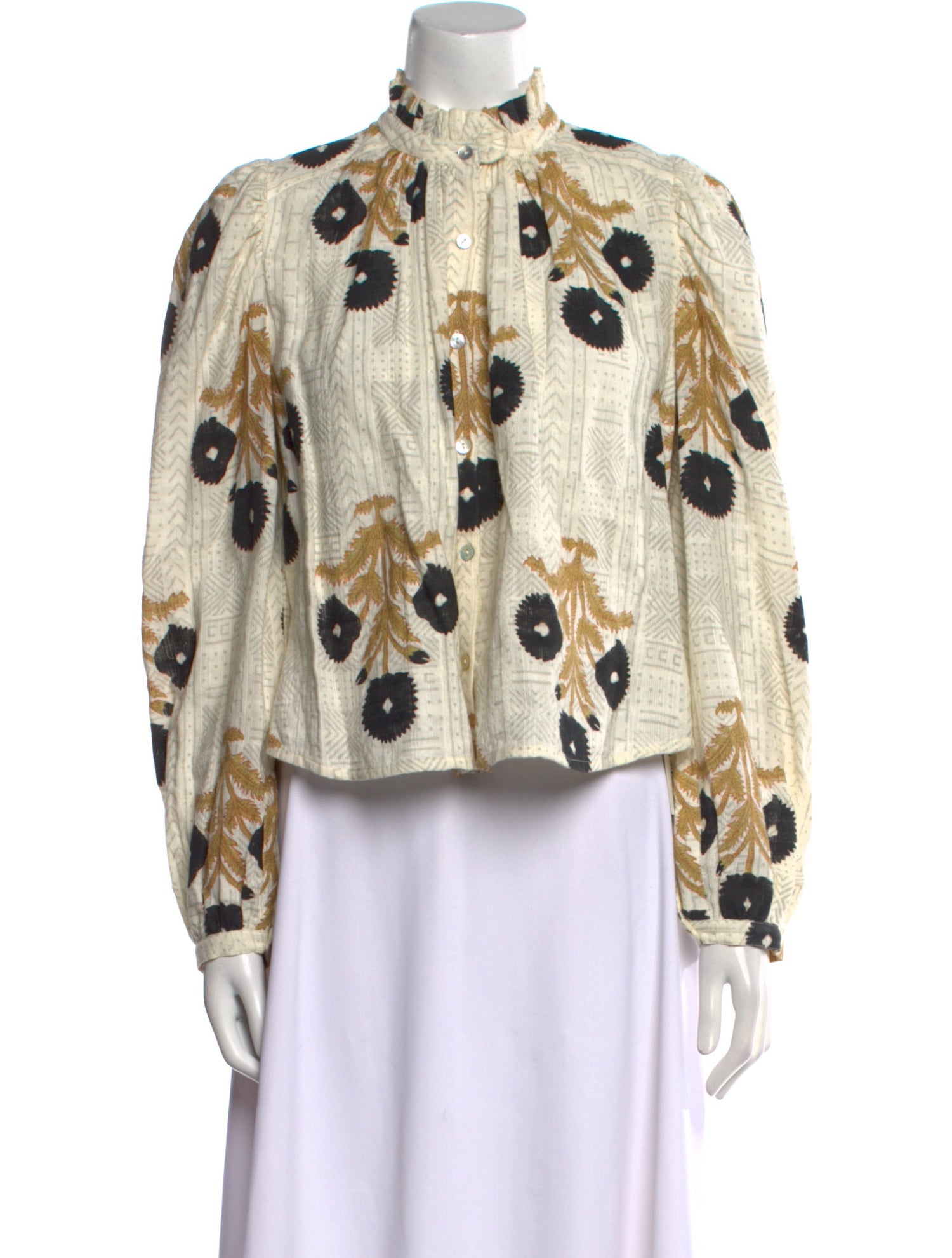 Alix of Bohemia Printed Mock Neck Blouse