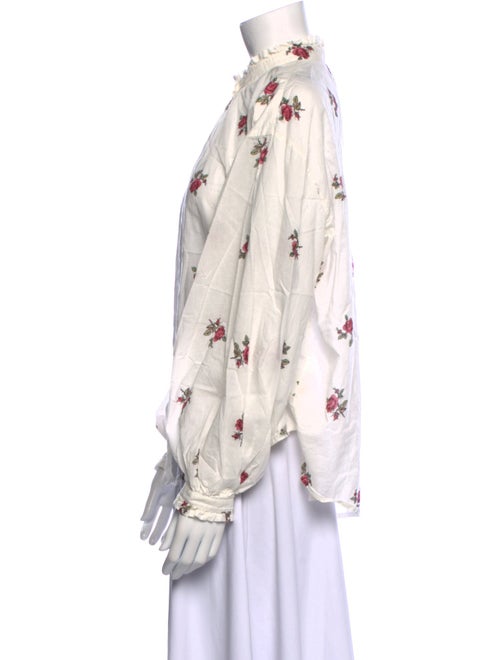 Alix of Bohemia Floral Print Mock Neck Blouse