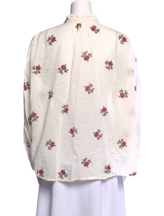 Alix of Bohemia Floral Print Mock Neck Blouse