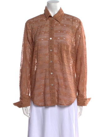 Alix of Bohemia Striped Long Sleeve Button-Up Top