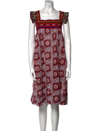 Alix of Bohemia Printed Knee-Length Dress