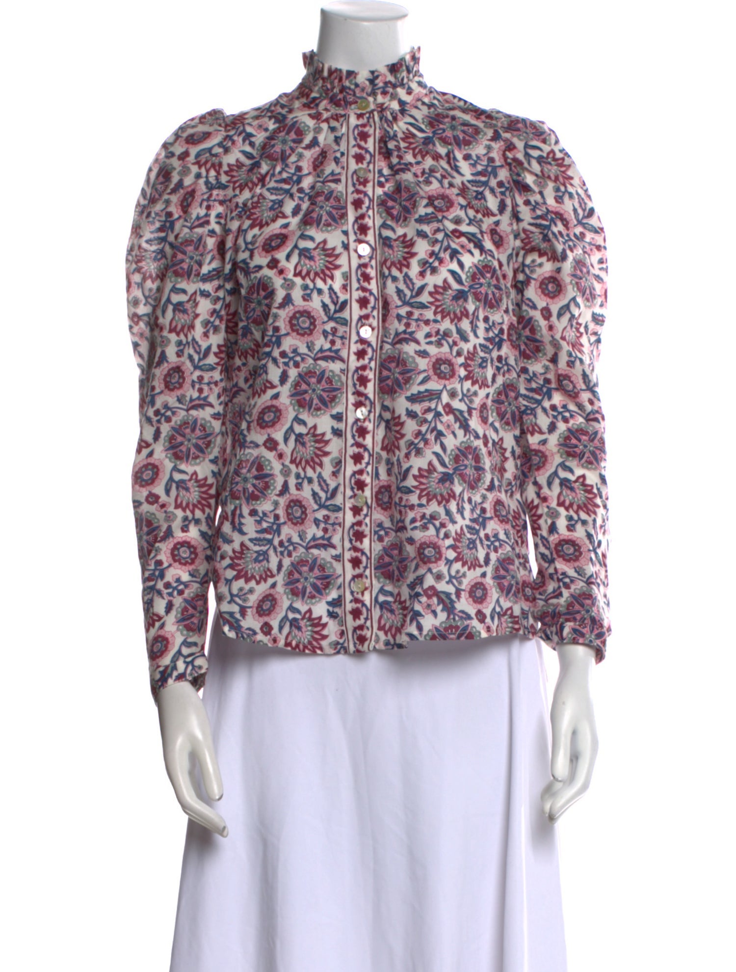 Alix of Bohemia Printed Mock Neck Blouse w/ Tags