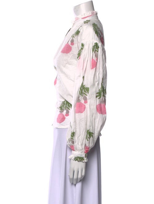 Alix of Bohemia Floral Print Mock Neck Blouse