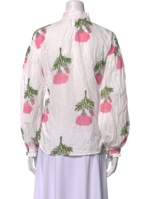 Alix of Bohemia Floral Print Mock Neck Blouse