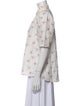 Alix of Bohemia Floral Print Mock Neck Button-Up Top