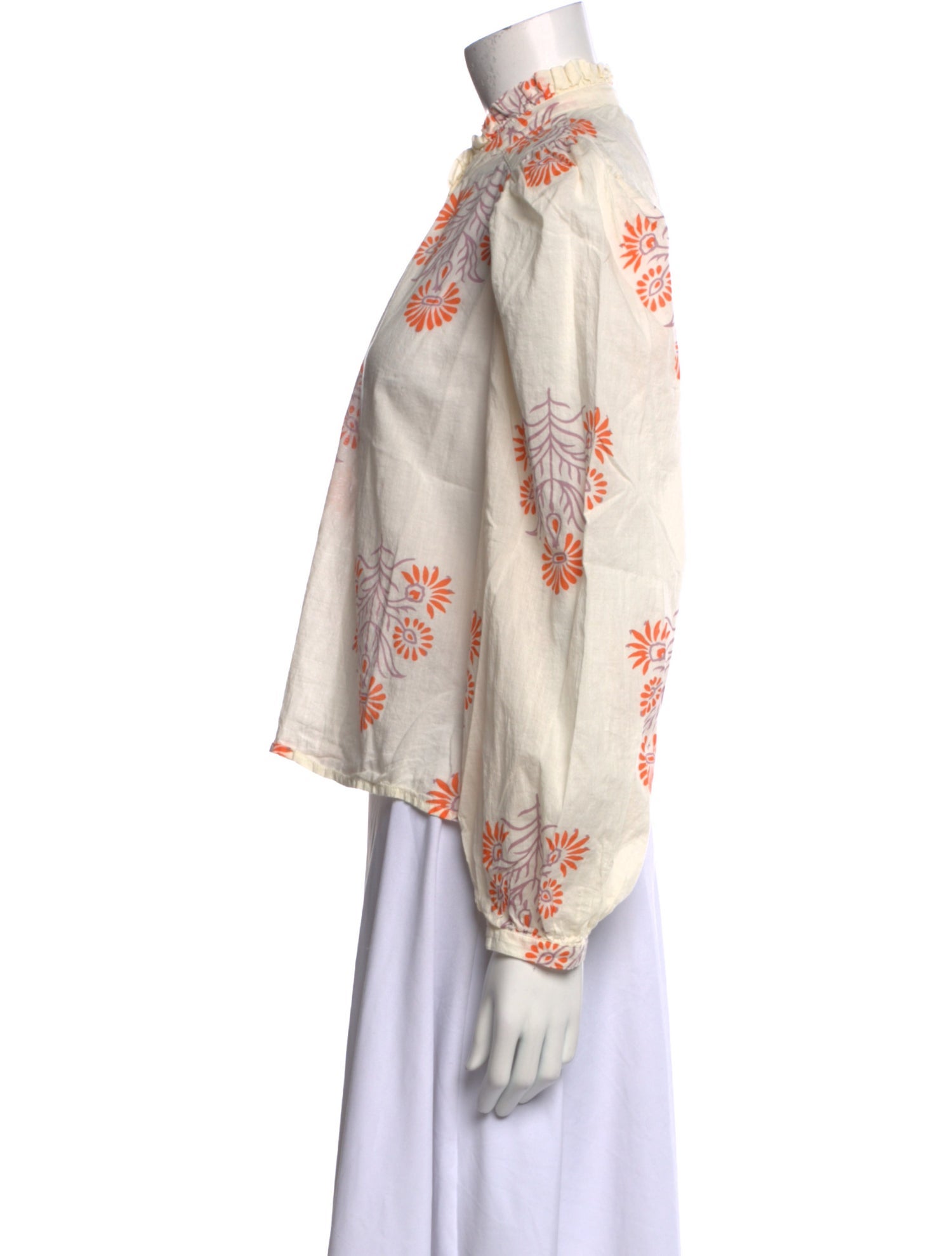 Alix of Bohemia Floral Print Mock Neck Blouse