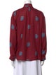 Alix of Bohemia Printed Mock Neck Button-Up Top
