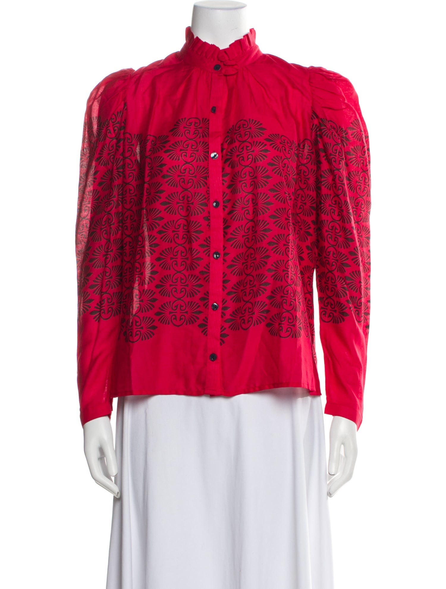 Alix of Bohemia Printed Mock Neck Blouse