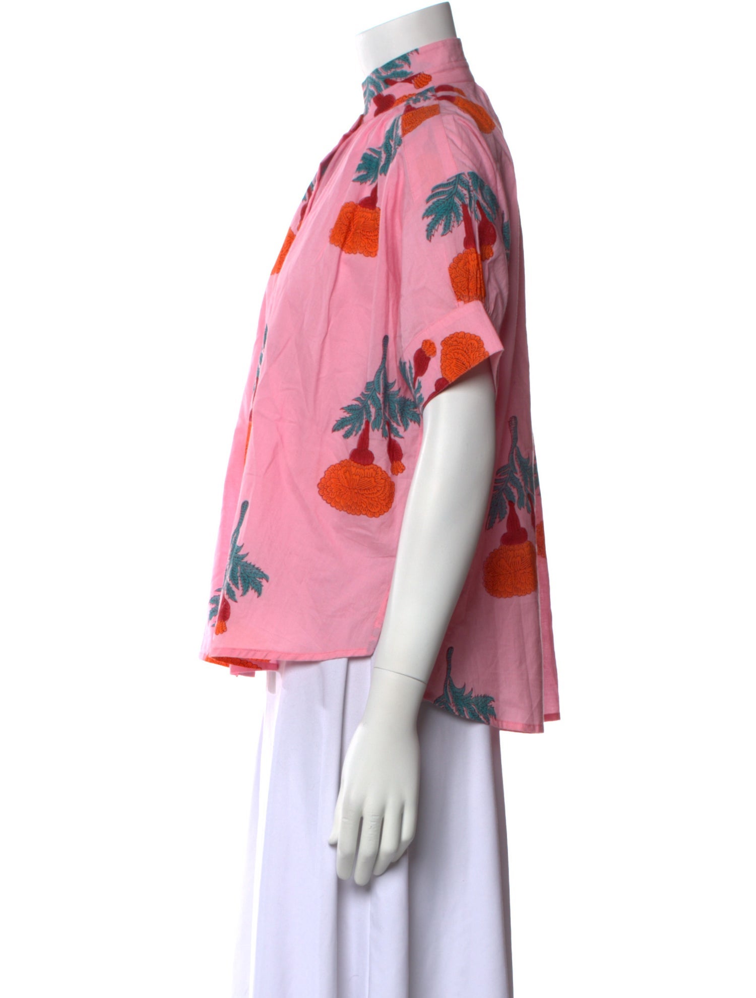 Alix of Bohemia Floral Print Mock Neck Blouse