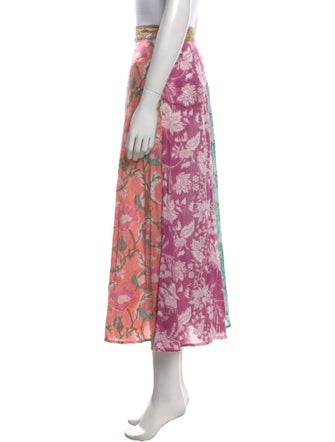 Alix of Bohemia Floral Print Midi Length Skirt