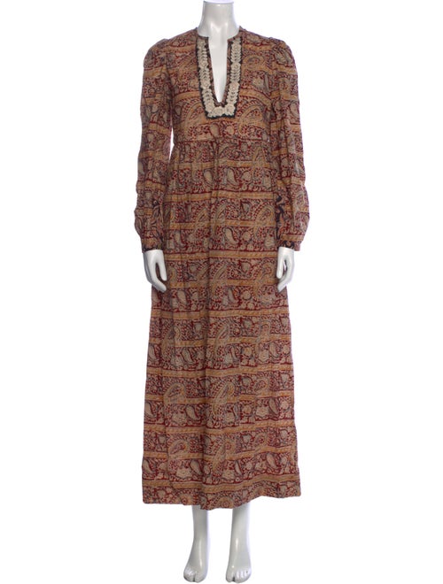 Alix of Bohemia Paisley Print Long Dress