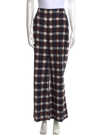 Alix of Bohemia Plaid Print Wide Leg Pants