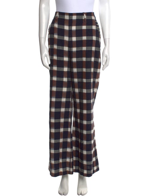 Alix of Bohemia Plaid Print Wide Leg Pants