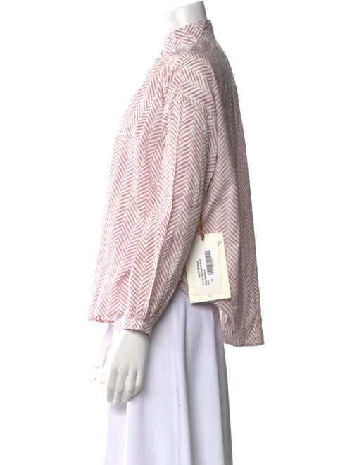 Alix of Bohemia Striped Mock Neck Blouse