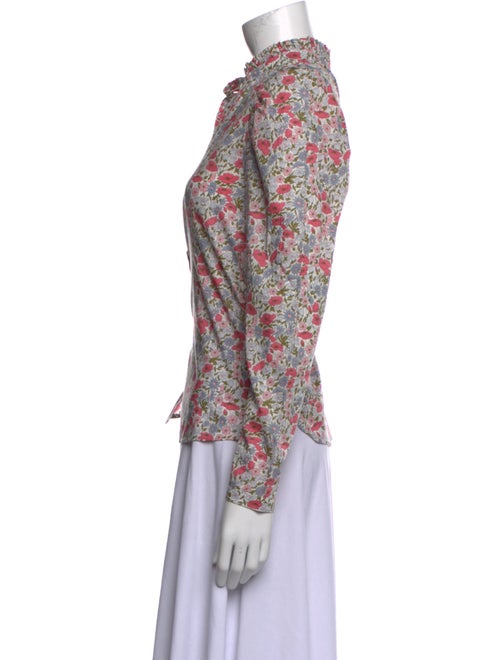 Alix of Bohemia Floral Print Long Sleeve Button-Up Top