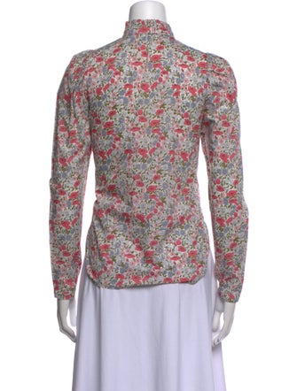 Alix of Bohemia Floral Print Long Sleeve Button-Up Top