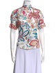 Alix of Bohemia Floral Print Mock Neck Blouse