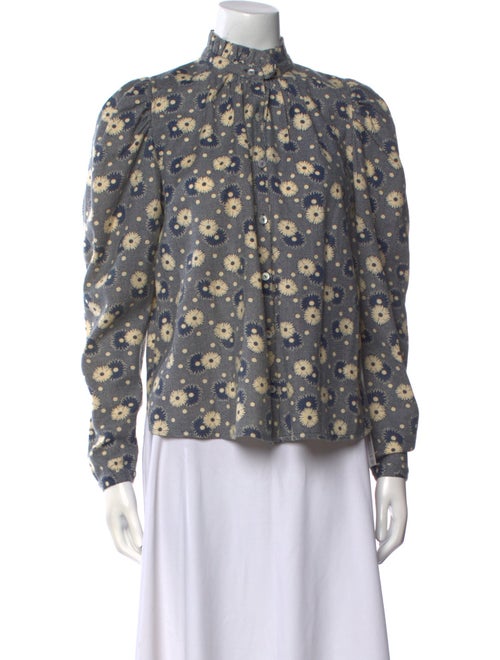 Alix of Bohemia Wool Floral Print Blouse