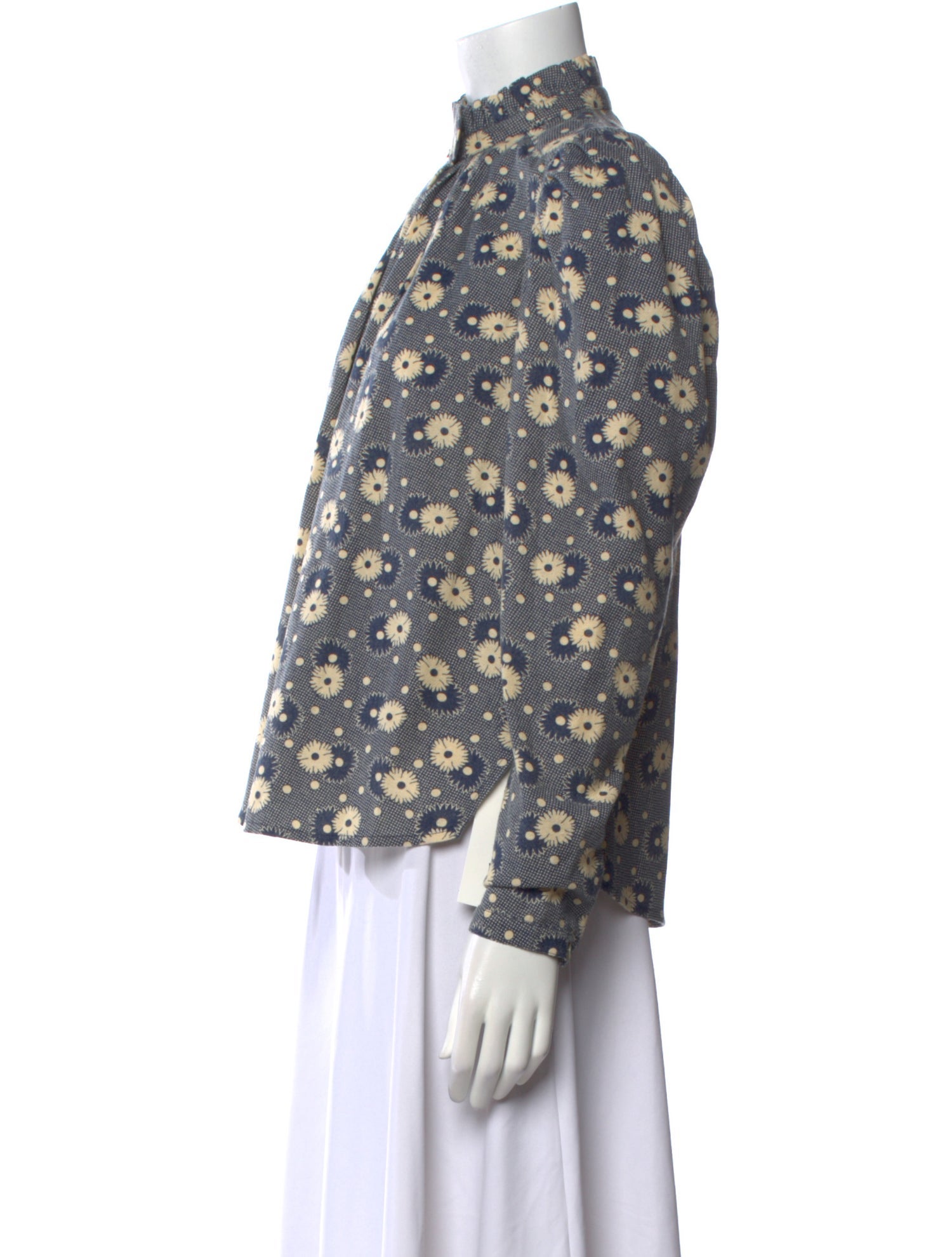 Alix of Bohemia Wool Floral Print Blouse