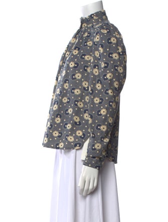 Alix of Bohemia Wool Floral Print Blouse