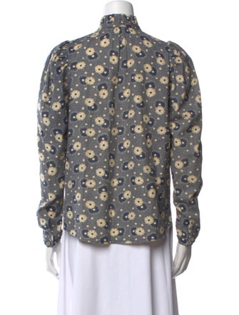 Alix of Bohemia Wool Floral Print Blouse